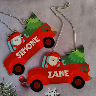 Cozy Truck Christmas Ornaments