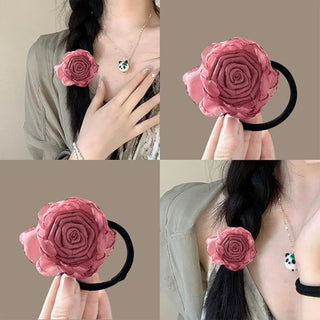 Fabric Rose Hair Tie For Women