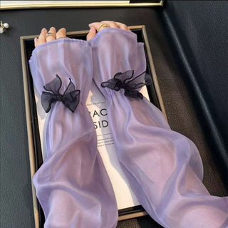 Sunproof Arm Sleeves for Women | Bowknot UV Protection Arm Covers