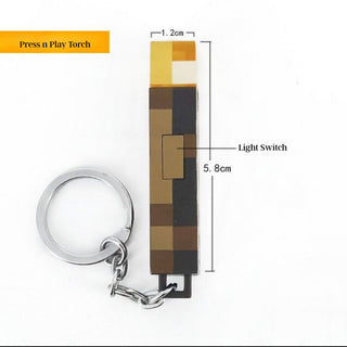 Minecraft Torch Keychain