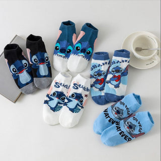 Stitch Theme Cotton Socks | Soft Breathable Casual Socks