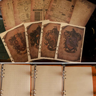 Hogwarts House PU Leather Binder Notebook – A5 Size