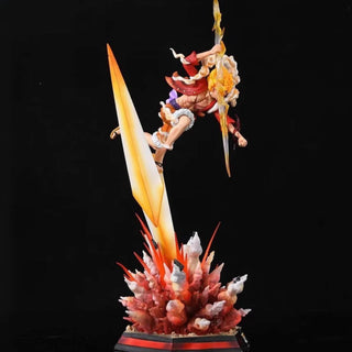 Nika Luffy LED Light-Up Statue (46cm) — Lightning Effect Action Figure Collectible