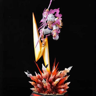 Nika Luffy LED Light-Up Statue (46cm) — Lightning Effect Action Figure Collectible