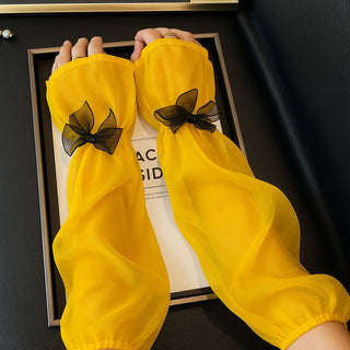 Sunproof Arm Sleeves for Women | Bowknot UV Protection Arm Covers