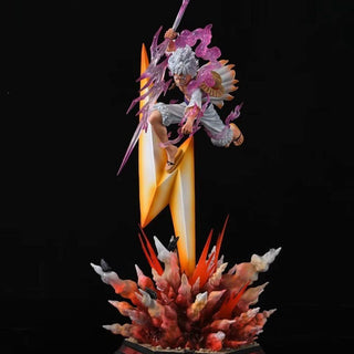 Nika Luffy LED Light-Up Statue (46cm) — Lightning Effect Action Figure Collectible