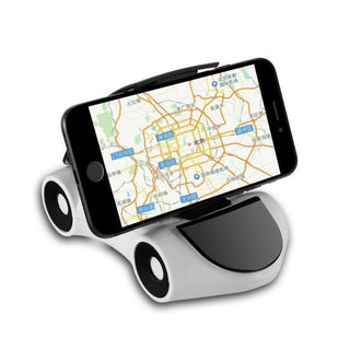 Car Shape Mobile Phone Holder | Double Grip, 360° Rotation, Lightweight Travel Stand