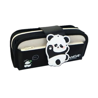 Cute Panda Double-Zip Pencil Case