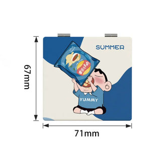 Foodie ShinChan Pocket Mirror | Collectible Mirror with High Resolution Print