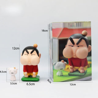 Shinchan Shiro - Angry and Hurt Figurine Set