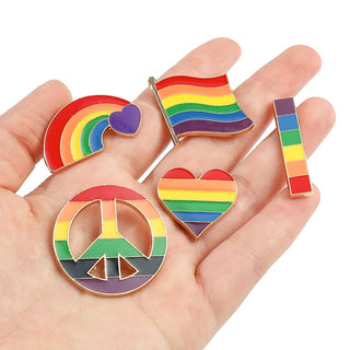 Vibrant Rainbow Enamel Pins 