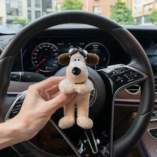 Ace Dog Car Decor | Plush Pilot Dog for Car Interior