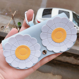 Dazzling Daisy Sunglass Case - Faux Leather