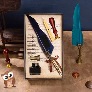 Wizard Letter Kit - Mini Quill Writing Set with Wax Seal Stamp