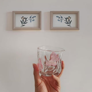 Aesthetic Butterfly Glass Cup – 3D Butterfly Embellished Drinking Glass