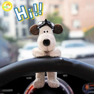 Ace Dog Car Decor | Plush Pilot Dog for Car Interior