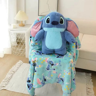 Stitch Plush Toy Blanket | Soft Toy With Hidden Blanket