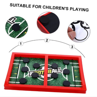 Fast Sling Puck Game – Wooden Tabletop Sling Shot Board Game