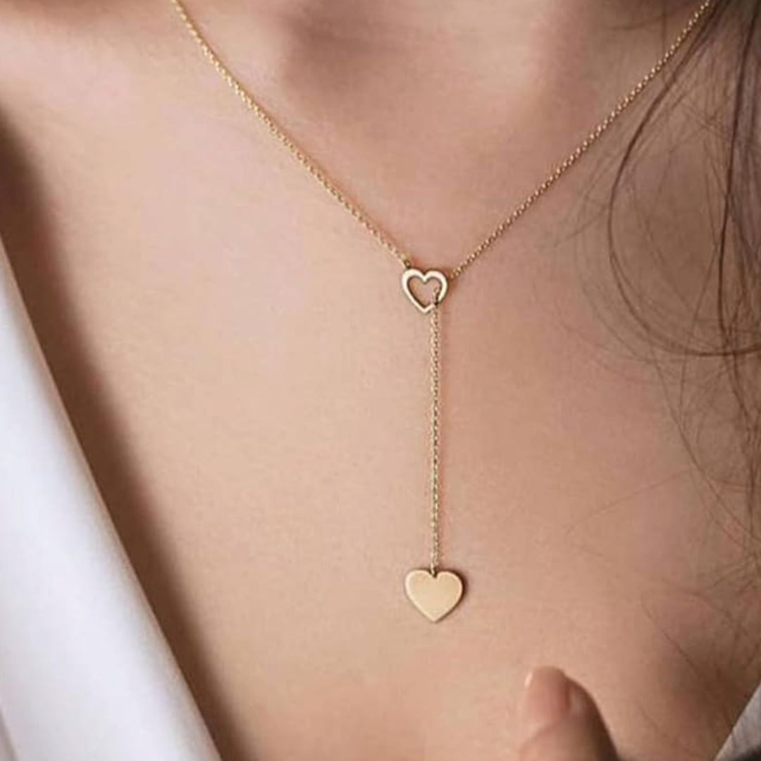 9ct Yellow Gold & Diamond Set Heart Pendant – Zamels