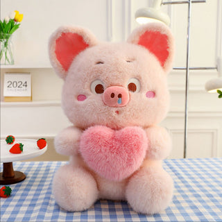 Pink Pig Plush Toy with Heart 