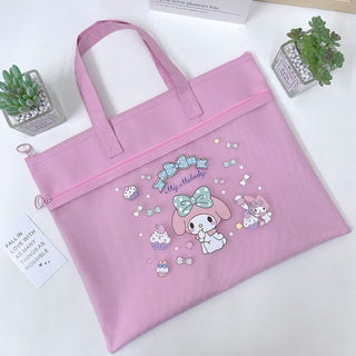 Kuromi Theme Tote Bag | Stylish Zipped Canvas Bag