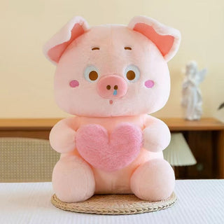 Pink Pig Plush Toy with Heart 