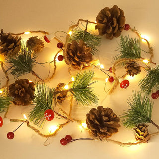 Perfect Fall String Lights | Autumn Theme Pinecone String Lights