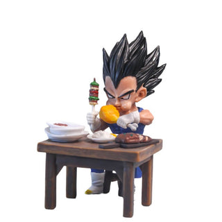 DBZ Meal Time Figures | Goku Vegeta Food Time Figurines
