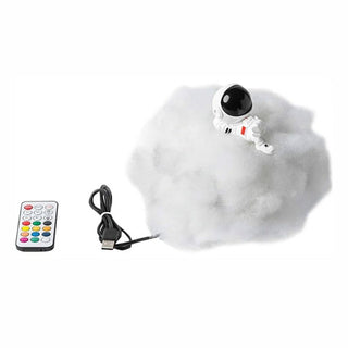 Astronaut on Cloud Lamp | 3D Fluffy Cloud Lamp [12 Colours & 366 Modes]
