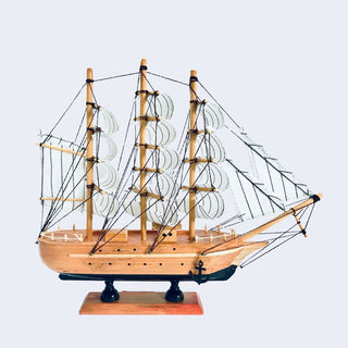 O Captain - Wooden Sail Boat Model