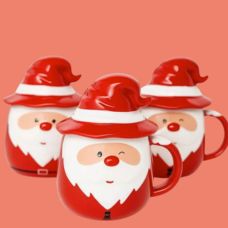 Santa Christmas Ceramic Mug | Festive Hot Chocolate &amp; Coffee Mug