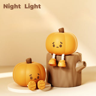 Adorable Pumpkin Night Light | Quirky Desk Lamp