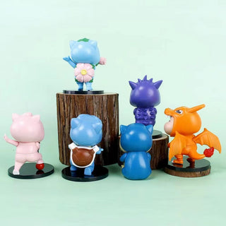 ShinChan Pokemon Crossover Figurine | Shin Chan Figures [Set of 6]