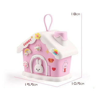 Snow House Money Bank | Cute Coin Bank With Key