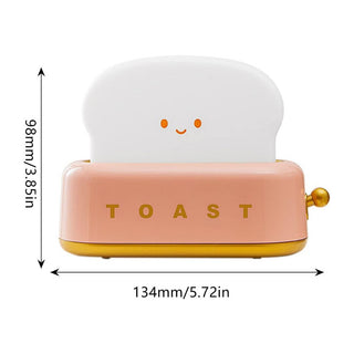 Cute ABS Toast Night Light | Raising Toast to You | Chargeable Lamp [USB]