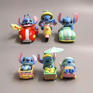 Stitch Riding Adventure PVC Figure – Cute Alien on Vehicle Series
