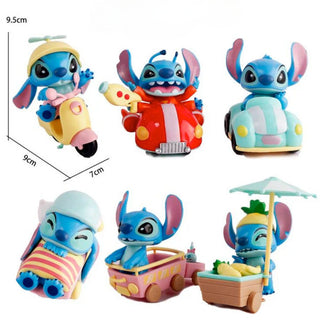 Stitch Riding Adventure PVC Figure – Cute Alien on Vehicle Series