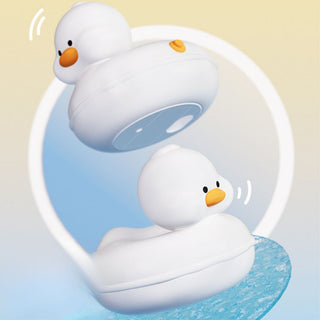 Swimming Ring Duck LED Night Light – Squeeze Silicone Tap Lamp