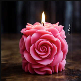 Radiant Rose Flower Candle | Pretty Rose Day Gifts