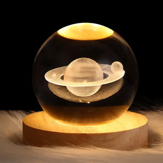 Galaxy at Your Fingertips | Saturn Crystal Lamp