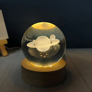 Galaxy at Your Fingertips | Saturn Crystal Lamp