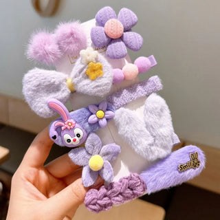 FuzzyFun Baby Girl Hair Clip Sets – Soft n Cute Animal n Flower Hair Accessories