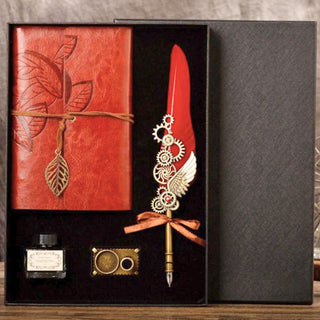 Calligraphy Quill Pen Set | Diary and Pen Gift Box