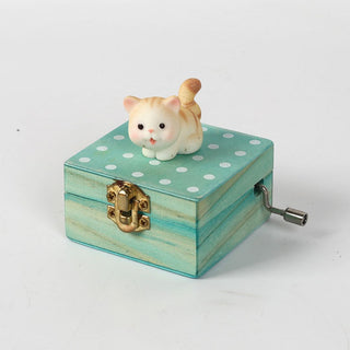 Cute Cat Music Box | Hand Crank Music Box