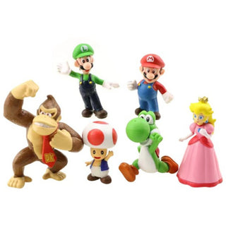 Mario Luigi Figurine Set | My Favorite Plumber Set of 6 Figurines
