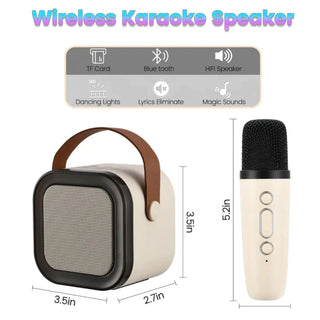 Mini Karaoke Machine with Microphone | Bluetooth Speaker with Light