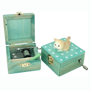 Cute Cat Music Box | Hand Crank Music Box