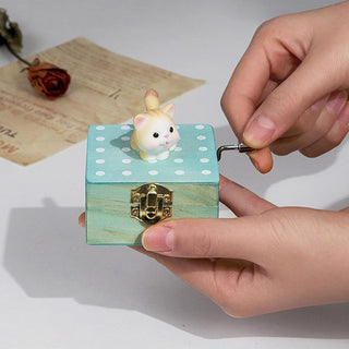 Cute Cat Music Box | Hand Crank Music Box