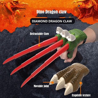Retractable Dinosaur Claws – Dragon Raptor Costume Hands for Cosplay