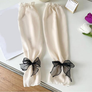 Sunproof Arm Sleeves for Women | Bowknot UV Protection Arm Covers